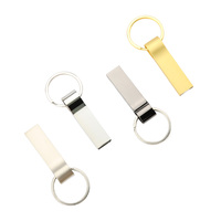 Clé USB promotionnelle en métal 2.0, clé mémoire flash, clé USB avec porte-clés
