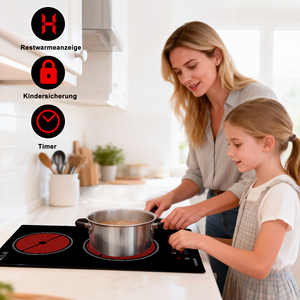 Table de cuisson encastrable <span class=keywords><strong>Domino</strong></span> 3000W avec verrouillage de sécurité - Product Image 5