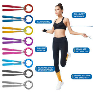<span class=keywords><strong>Corde</strong></span> <span class=keywords><strong>à</strong></span> <span class=keywords><strong>sauter</strong></span> de vitesse professionnelle avec poignée en aluminium et logo personnalisé, articulation universelle 3M, pour entraînement intensif <span class=keywords><strong>à</strong></span> domicile - Product Image 3