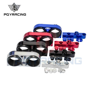 POYRACING Dual Fuel Pump <b>Bracket</b> <b>Black</b> For Modified Cars Retrofit Upgrade - Product Image 1