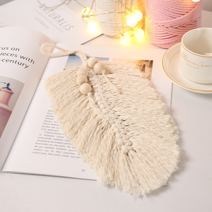 <span class=keywords><strong>Kit</strong></span> <span class=keywords><strong>de</strong></span> corazón <span class=keywords><strong>de</strong></span> hoja <span class=keywords><strong>de</strong></span> macramé DIY, decoración Bohemia para el hogar, macramé colgante <span class=keywords><strong>de</strong></span> pared, <span class=keywords><strong>kit</strong></span> <span class=keywords><strong>de</strong></span> cordón <span class=keywords><strong>de</strong></span> macramé con cuentas <span class=keywords><strong>de</strong></span> madera - Product Image 4