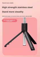 Trépied de Bureau Multifonctionnel pour Plusieurs Scènes, Perche à Selfie R1S avec Lumière LED de Beauté et Télécommande Bluetooth pour Live