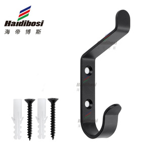Wall Mount Hook Carbon Steel Rectangle Durable Kitchen Coat <b>Rack</b> - Product Image 3