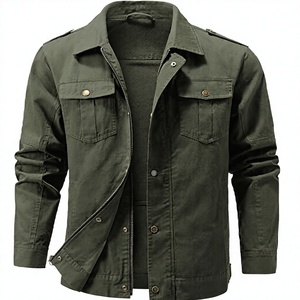 Chaqueta de Trabajo para Hombre, Estilo Militar, con Capucha, de Lona, de Secado Rápido, Impermeable, Informal, para Primavera - Product Image 4