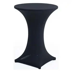 Copri tavola rotonda personalizzata per banchetto nuziale Hotel di alta qualità tovaglia elastica copri tavolo da cocktail alto