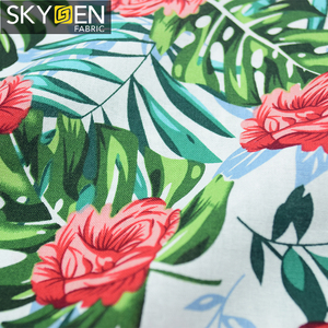 Skygen-tela estampada de gasa, tejido 100% algodón, sedoso, 10 oz, algodón, pato - Product Image 1