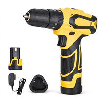 Perceuse électrique sans fil, batterie lithium rechargeable, outil à main, lumière LED, perceuse-visseuse portable pour percer et visser
