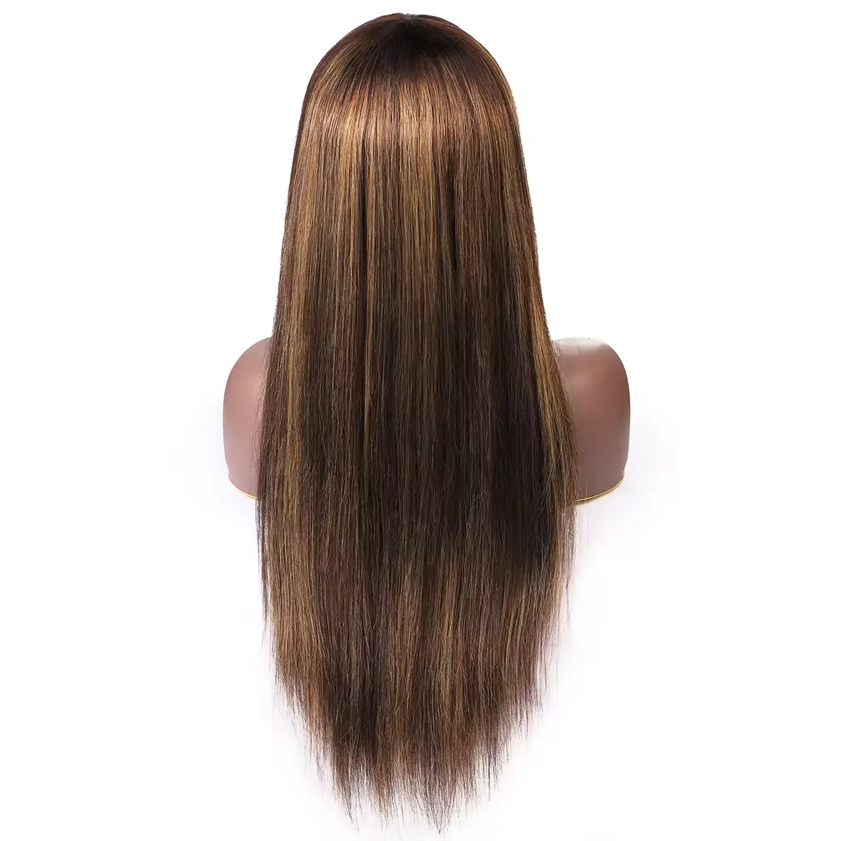 LONGFOR P4/27 Piano Highlight Color Full Bangs Straight High Quality Human Hair Wig Fast Shipping Top Grade TP Fashion Wholesale