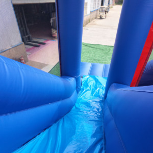 Château gonflable combiné avec toboggan Dash Hero bleu en PVC de qualité commerciale 0,55 mm, durable, pour événements et fêtes d'enfants - Product Image 5