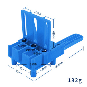 Straight Hole Positioner For Wooden Boards Plastic <b>Woodworking</b> Drilling Locator <b>Tool</b> - Product Image 2