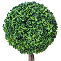 Vente en gros Boule d'herbe en buis artificiel Bonsaï Arbre Plante synthétique en pot Décoration intérieure