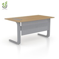 Iultra Table de bureau de direction en érable, table de bureau de PDG au design moderne et contemporain, ton de bois clair