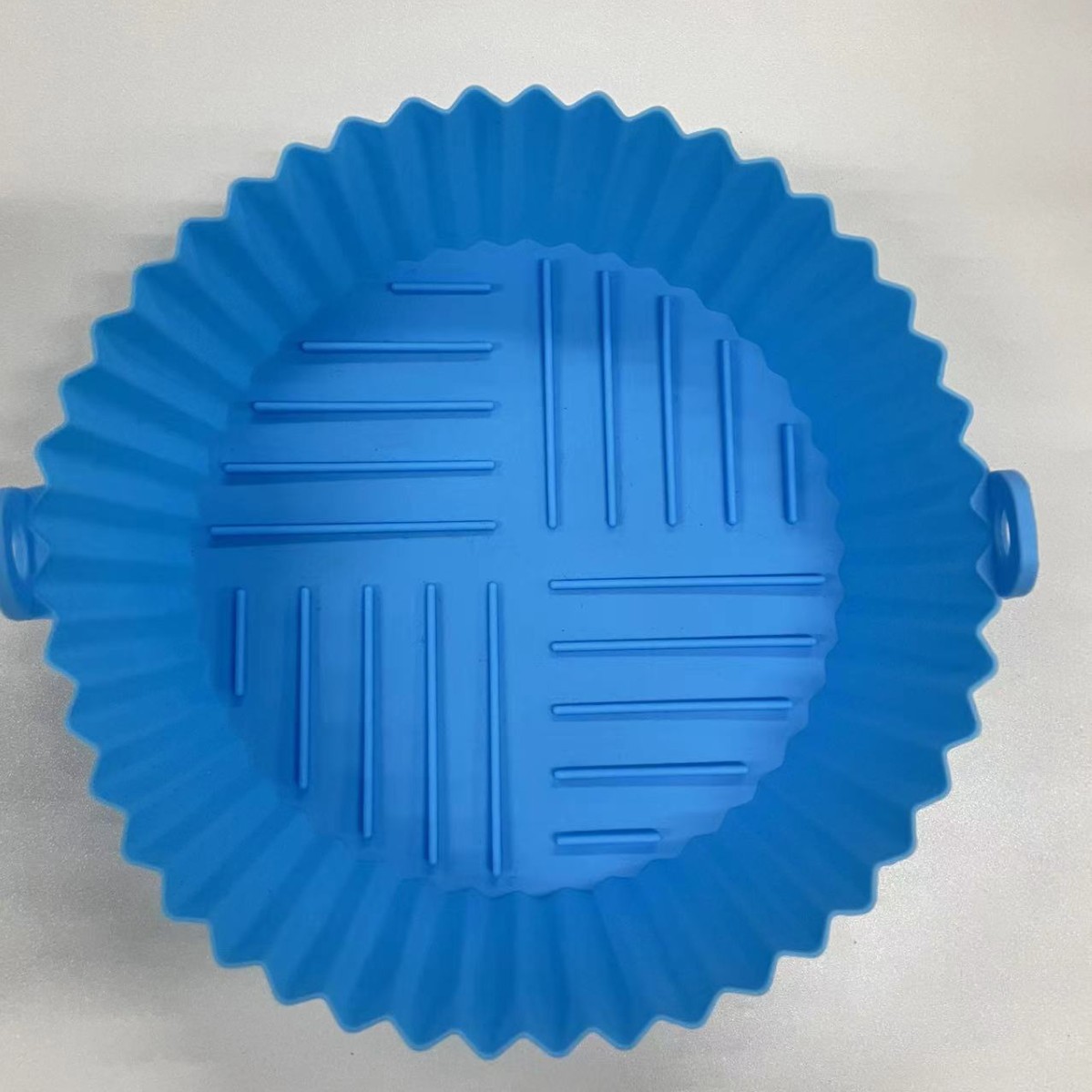 Bol en silicone pour friteuse à air - grand [17*5,5 cm] - 83 g bleu