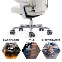 Chaise de bureau pivotante en tissu maille, support de rechange moderne, pour ordinateur, inclinable avec roulettes