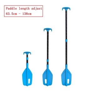 軽量アルミニウムシャフト安全ボートアクセサリー折りたたみ式カヤックオール伸縮式ユニバーサル緊急パドル、プラスチックブレード付き - Product Image 4