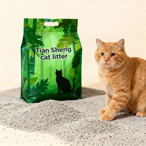 Litière pour chat en bentonite sphérique gris clair 5 kg, marque en gros, agglomération rapide, hautement absorbante, 99 % sans poussière, faible teneur en poussière, extra - Product Image 1