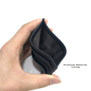 Zenos Pebble Pattern Leather Slim Credit Card Case with Slanted Slots Soft Cowhide No Closure Cards & <b>ID</b> <b>Holder</b> - Product Image 3