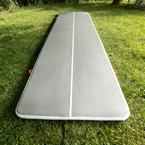 Tapis d'entraînement gonflable gris de haute qualité, longueur personnalisable, tapis d'exercice pour gymnastique, yoga, taekwondo - Product Image 4