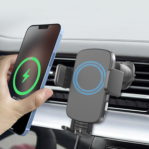 Chargeur de téléphone portable à <span class=keywords><strong>induction</strong></span> 2 en 1 Support de chargeur de voiture sans fil 15W Support de téléphone pour bouche d'aération de voiture à charge rapide - Product Image 1