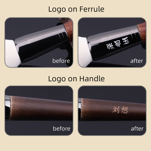 Biểu Tượng Tùy Chỉnh Dê Tự Nhiên Tóc Trang Điểm Bàn Chải Thiết Lập Chất Lượng Cao Gỗ Mịn Xử Lý Sang Trọng Động Vật Len Chuyên Nghiệp Trang Điểm Bàn Chải - Product Image 2