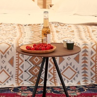 Table pliante ronde d'extérieur, portable, facile à ranger, petite, réglable, table de camping, trépied, style de vie, loisirs, mobilier d'extérieur
