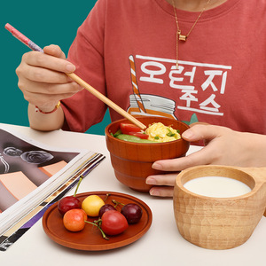 Palillos de bambú redondos con diseño floral para uso doméstico, juego familiar - Product Image 1