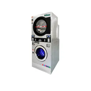 Commercial Industrial Automatic Coin Operated Front-load Washing Machines And Drying Laundromat Machines For Laundry Business