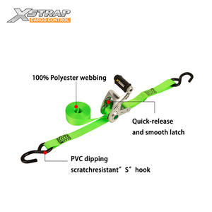 Оптовая Продажа с завода, 1 дюйм, 14 футов, алюминиевые стяжные ремни с крючками из полиэстера - Product Image 3