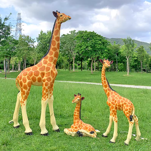 Realistico adulto giraffa FRP scultura, dimensione naturale statua animale per Safari parco Zoo decorazione - Product Image 3