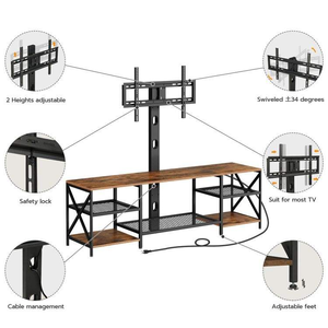 Mesa <span class=keywords><strong>de</strong></span> TV <span class=keywords><strong>de</strong></span> <span class=keywords><strong>Estilo</strong></span> <span class=keywords><strong>Industrial</strong></span> al por Mayor, <span class=keywords><strong>Centro</strong></span> <span class=keywords><strong>de</strong></span> <span class=keywords><strong>Entretenimiento</strong></span> con Tomas <span class=keywords><strong>de</strong></span> Corriente y Almacenamiento para Sala <span class=keywords><strong>de</strong></span> Estar - Product Image 5