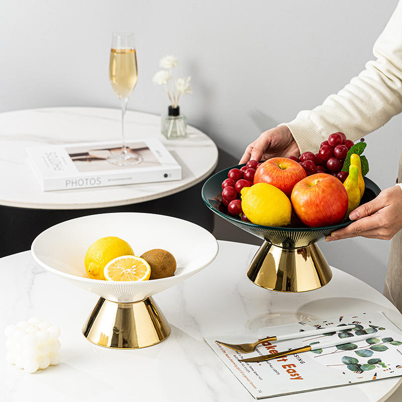 Handmade Nordic Ceramic Large Porcelain Fruit Bowls Eco-Friendly