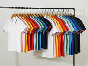 Vente d'usine en Chine, chemise polo pour enfants, 60% coton, 40% fibre, logo personnalisé, 200 grammes, t-shirt polo pour enfants - Product Image 2