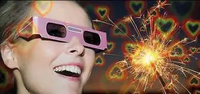 Lunettes à Diffraction en papier promotionnel pour le cœur, le père noël, le bonhomme de neige, l'arbre de noël et le cerf