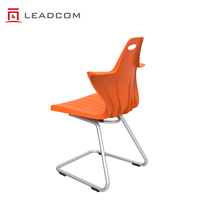 Chaise de réunion de bureau portable en plastique LEADCOM L-M02, chaise ergonomique pour salle de formation, salle de classe scolaire