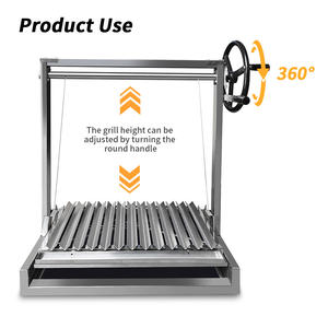 Stainless Steel Adjustable Portable Santa Maria &amp; <strong>Argentinian</strong> Style <strong>Grill</strong> for Camping and Outdoor Use - Product Image 4