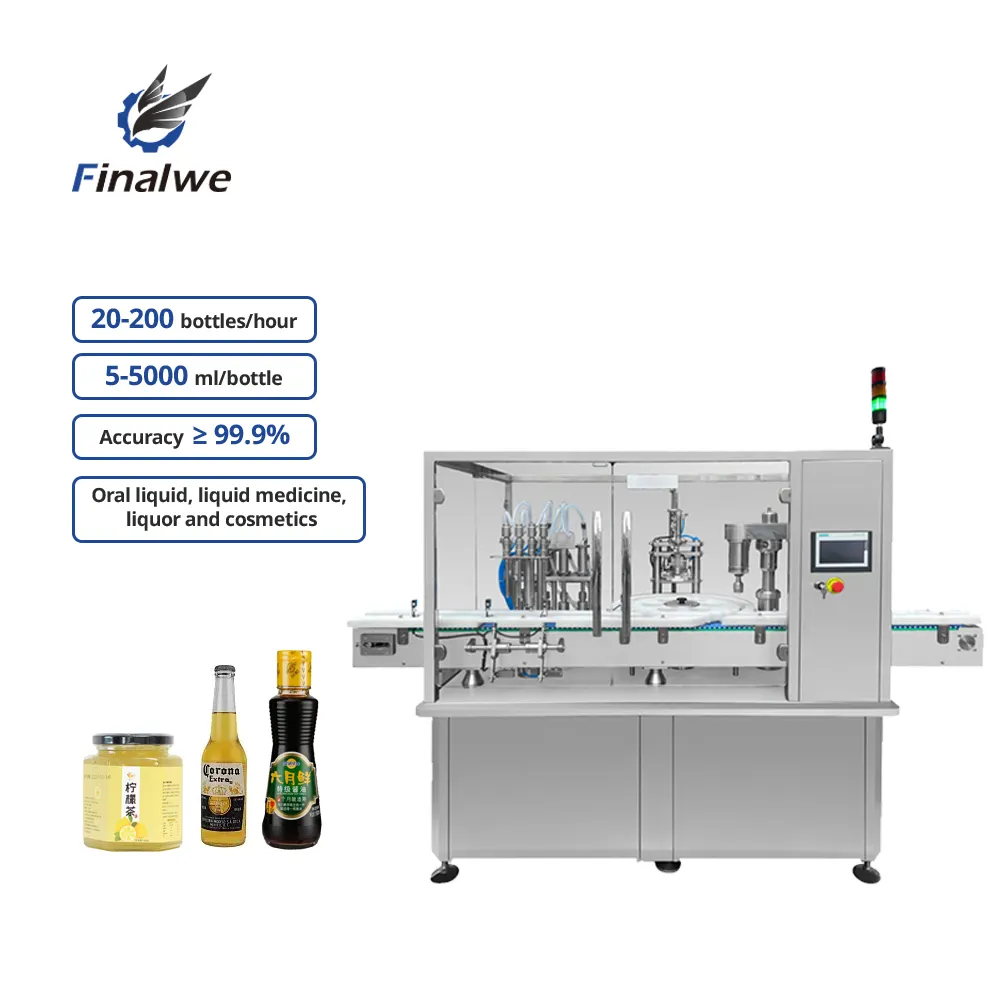 Finalwe Chemie-Maschine von Llenado Lquidos kleine Flasche Abfüllmaschine für kohlensäurehaltige Getränke