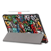 Étui de protection pour tablette en cuir PU fin avec motif imprimé pour iPad Air 11 2025/ Air 6e génération 11 2024/Air 4/5 10.9/ Pro11 2018