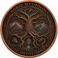 Pièce commémorative en cuivre fin .999 de 1 oz, motif cheval ailé coloré en relief, mythologie nordique Valfire, décoration et cadeau