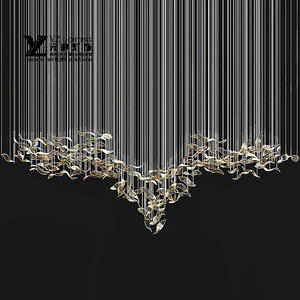 Lámpara Colgante de Lujo con Vidrio para Restaurante y Hotel, Candelabro de Cristal Personalizado de Fábrica - Product Image 3