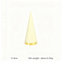 Support de présentation de bijoux en gel de silice TaiYi, blanc, luxe, doux, en forme de cône circulaire, organisateur de bagues, vitrine de bijoux, support de présentation pour boutique