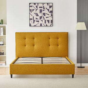 Latest Modern Design Villa <b>Bed</b> Base Furniture Upholstered Fabric Gas <b>Lift</b> Storage Double King Queen <b>Beds</b> - Product Image 3