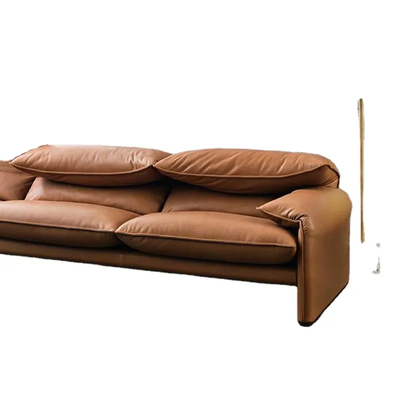 Wosen mobilya fabrikası endüstriyel otel meubles de salon de luxe Maralunga canape dossier esnek canape en cuir Napa