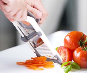 <span class=keywords><strong>Mandoline</strong></span> multifonctionnelle pour légumes – Trancheuse réglable en acier inoxydable pour fruits et légumes, coupe-choux - Product Image 3