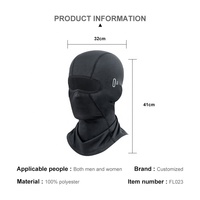 Masque de ski de sport de plein air conçu sur mesure cagoule oreilles d'ours réfléchissantes masque Hip Pop pour moto pour un usage quotidien tricot