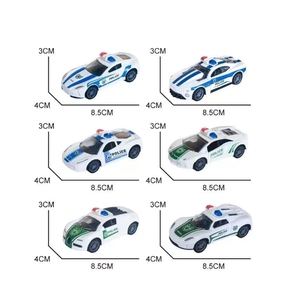 Mini voitures de police véhicules pour enfants, alliage métallique moulé sous pression inertie <span class=keywords><strong>Taxi</strong></span> jouet voitures Pack ensemble de jeu pour garçons filles tout-petits - Product Image 4