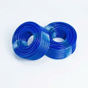Tuyau d'arrosage mural rétractable SSBO de qualité supérieure en PVC bleu, 50 m, 3/4 pouce, 2 mm, anti-moisissure, anti-abrasion, flexible et réglable - Product Image 1