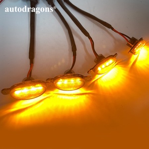Autodragons Smoke Lens Front Fender Flare Led Marker Light Plug and Play Amber Led Grille Light for F150 - Product Image 5