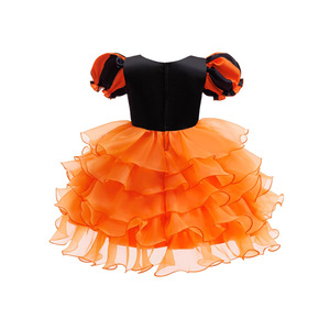 Robe de princesse pour enfants, jupe à volants violette, costume de cosplay, 8-13 ans, été 2025 - Product Image 4