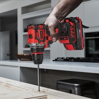 Perceuse à percussion sans fil à vitesse variable, qualité industrielle, moteur sans balais, batterie 2,5 Ah, perceuse de chantier ZSDZ-1805