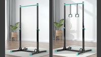 Barre de fitness fonctionnelle réglable, barre de traction, supports pour dips, support de pompes, barre horizontale